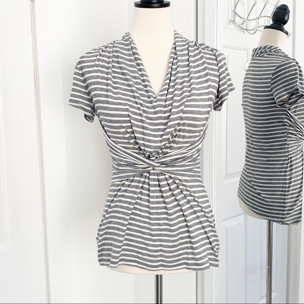 Striped Gray Women's Top